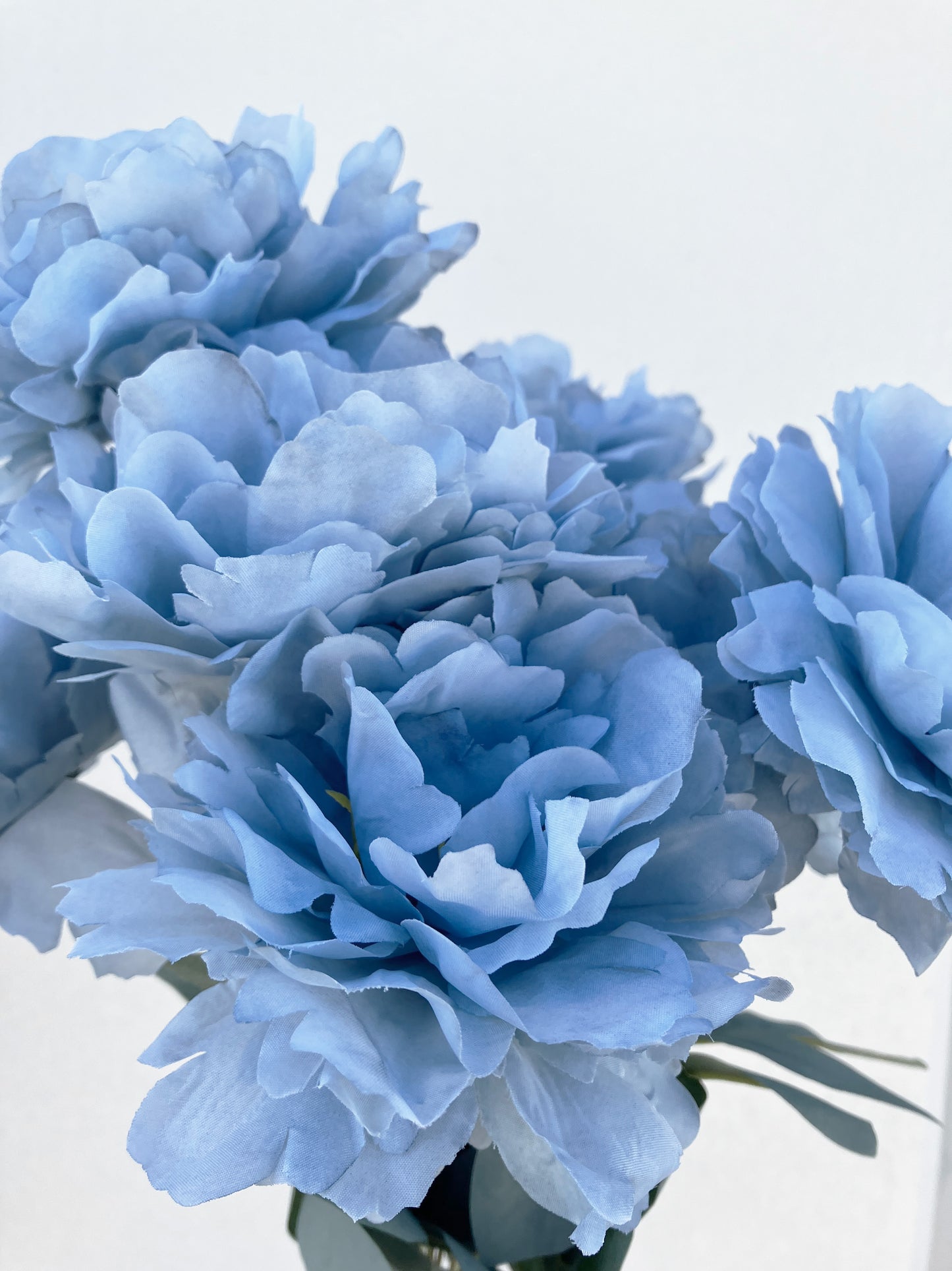 Artificial Peony Bunch Powder Blue