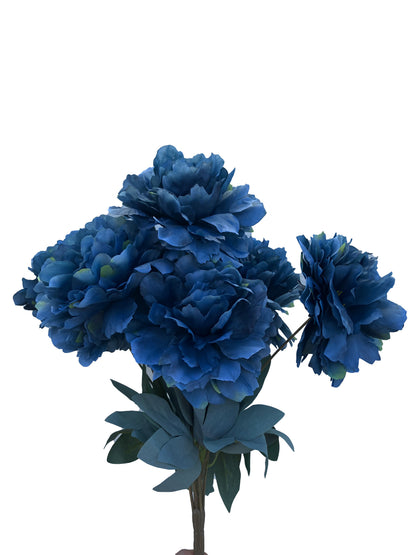 Artificial Peony Bunch Dark Teal