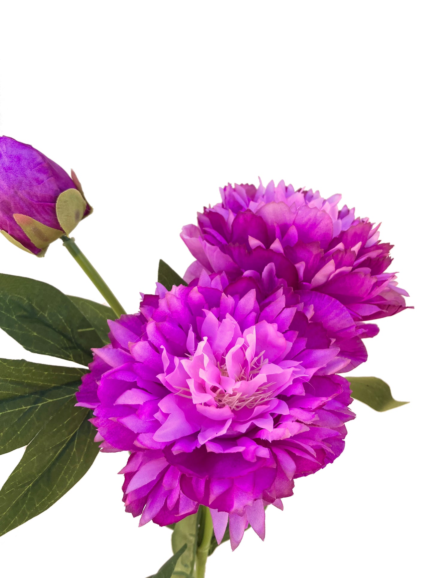 Artificial Peony Spray fuchsia