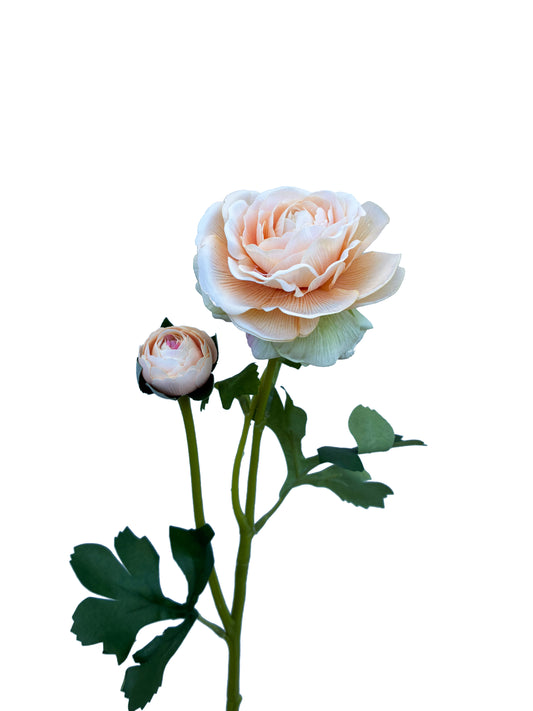 Artificial Real Touch Ranunculus Rose Peach