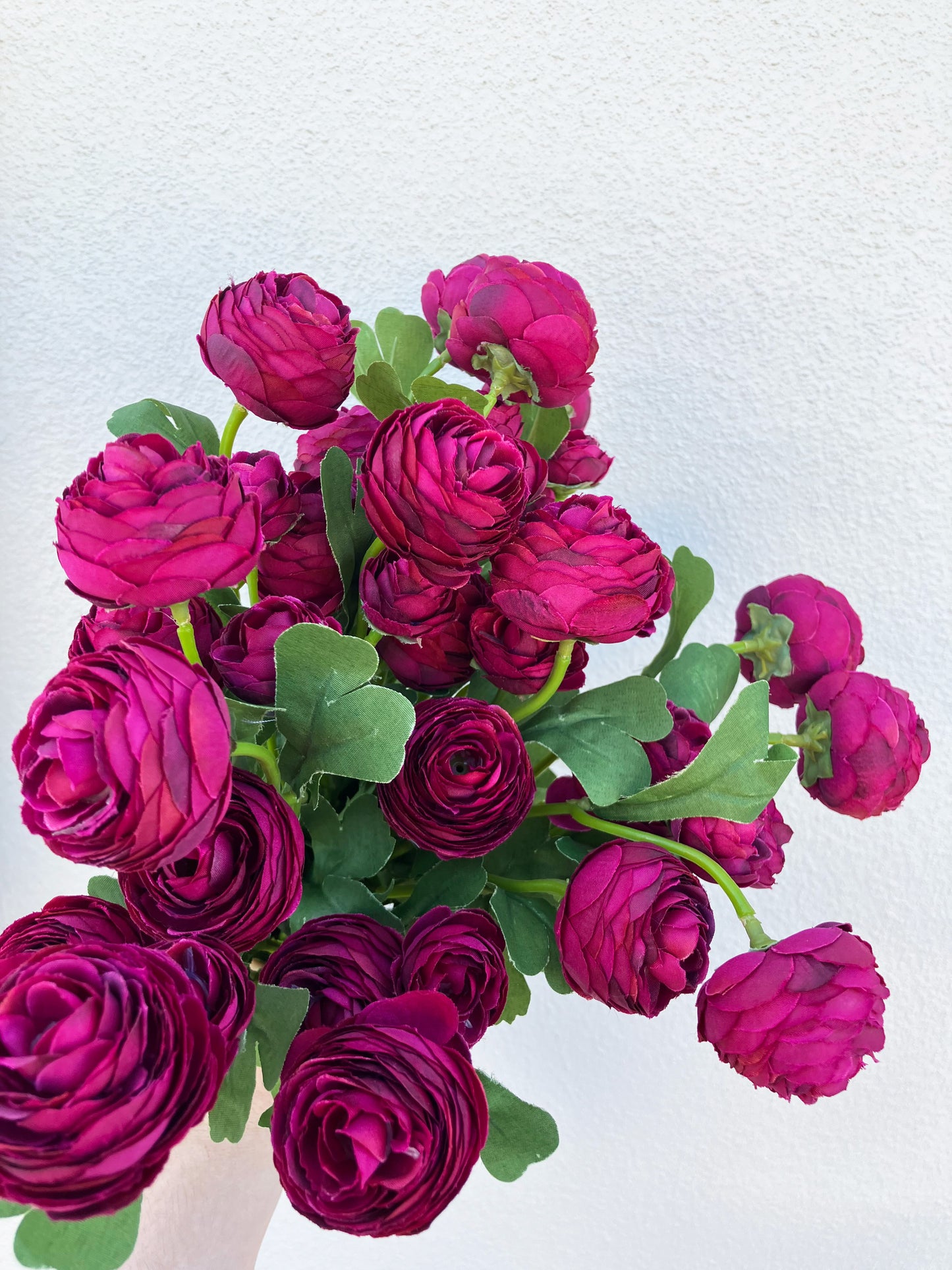 Artificial Ranunculus Rose Ruby