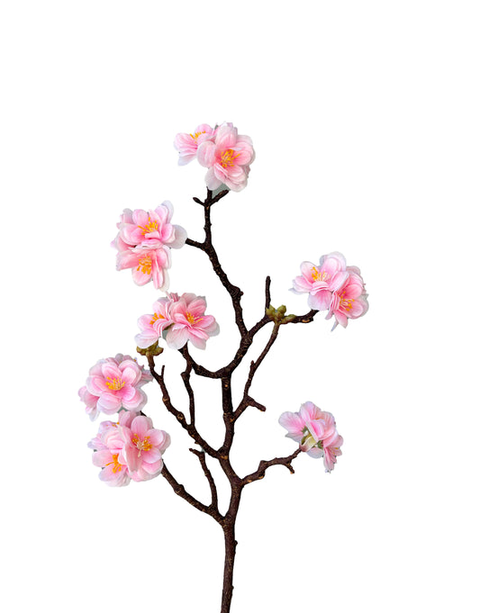 Artificial Real Touch Cherry Blossom Branch Light Pink