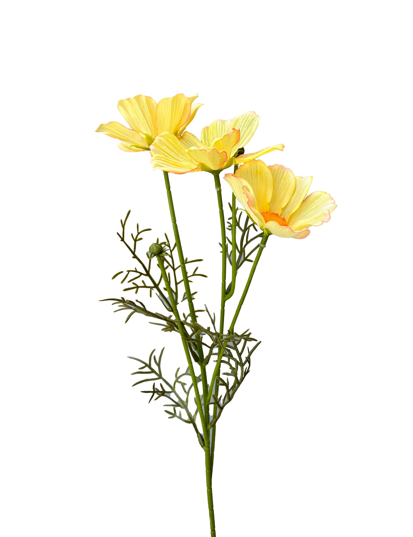 Artificial Real Touch Cosmos Spray Soft Yellow