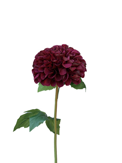 Artificial Dahlia Burgundy Real Touch
