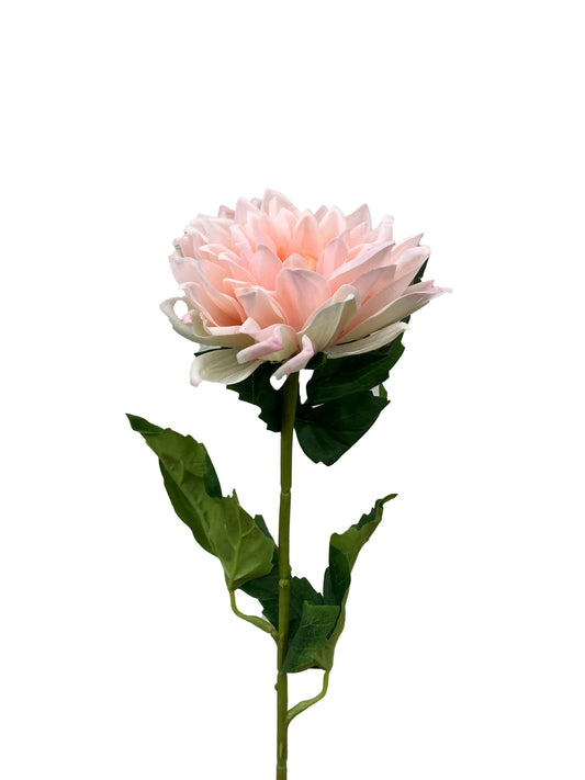 Artificial Dahlia Peach Pink Real Touch