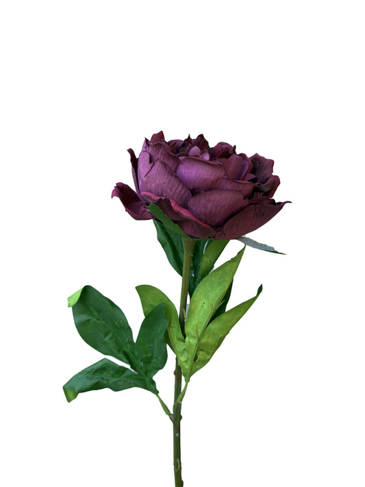 Artificial Real Touch Peony Burgundy