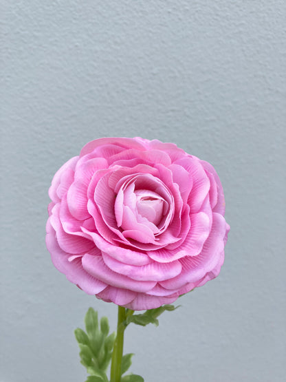 Artificial Real Touch Ranunculus Rose Candy Pink