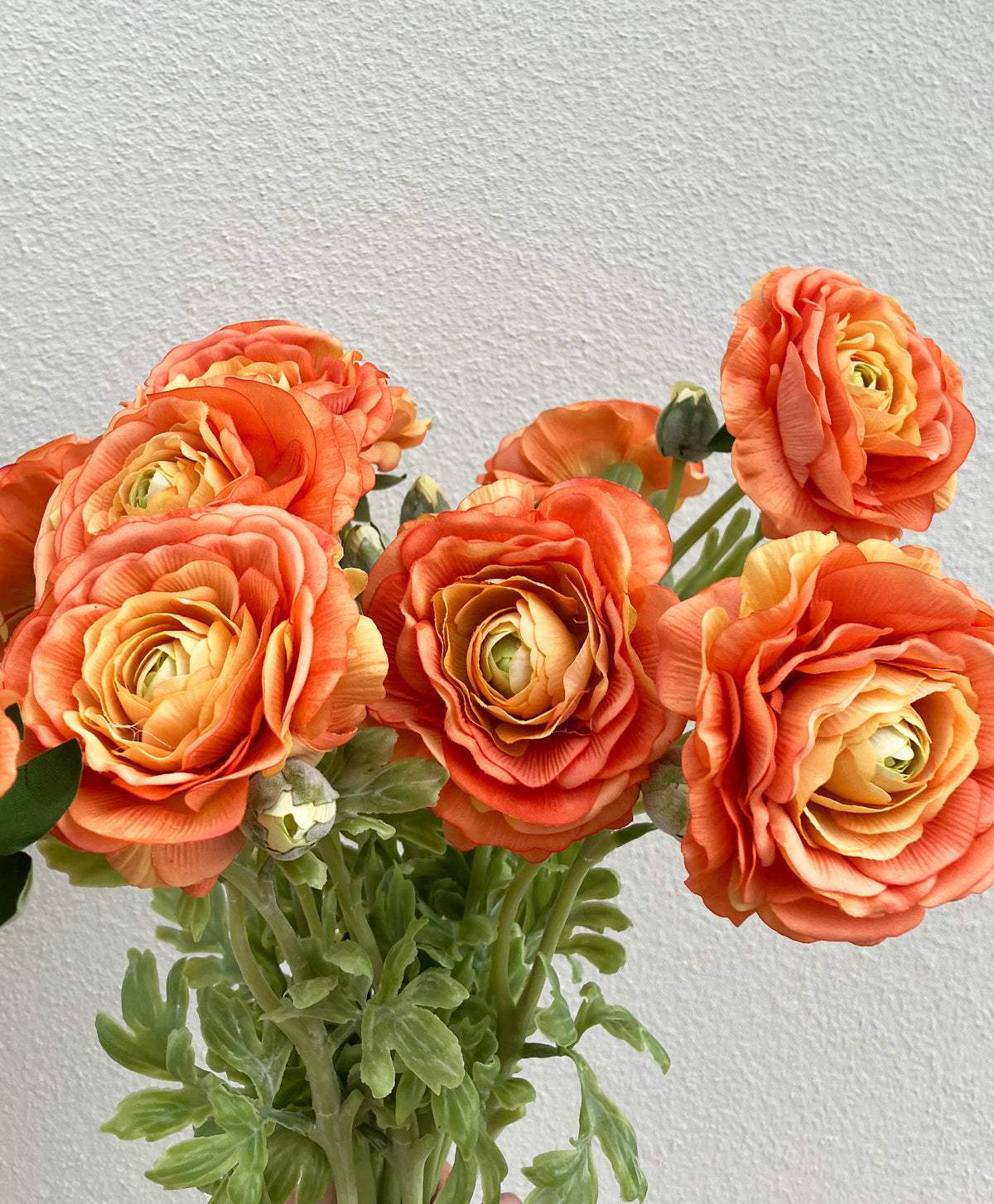 Orange Ranculus Artificial Real Touch Ranunculus Rose Orange – Wild Blooms