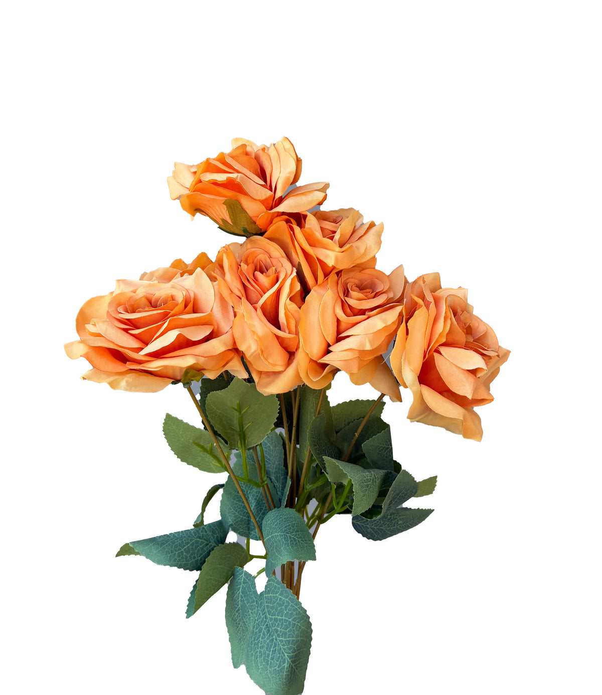 Artificial Roe Artificial Rose Bunch Light Orange – Wild Blooms