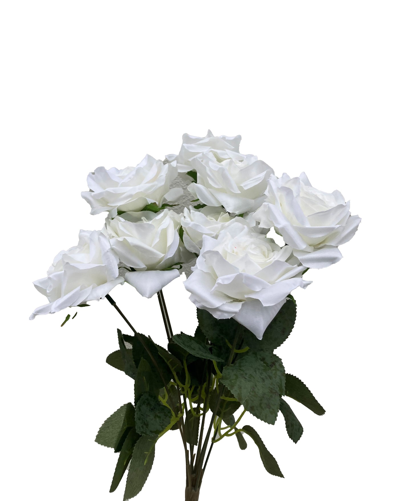 Artificial Rose Bunch natural white