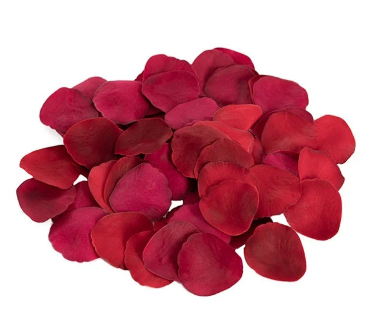 Artificial Rose Petals Red Burgundy Mix