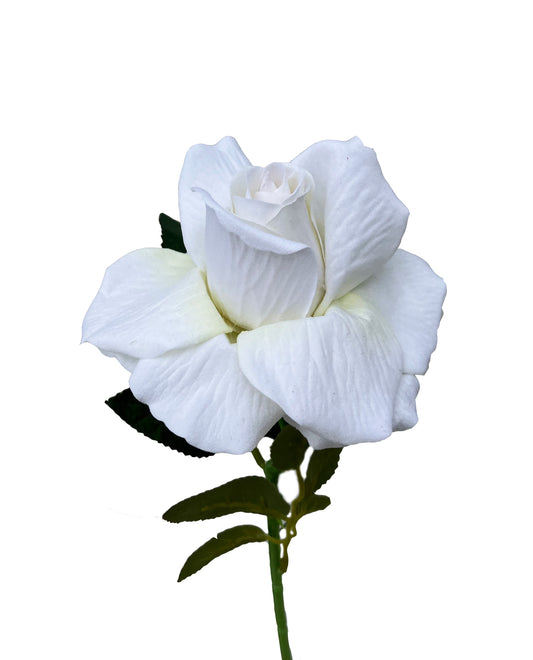La Rose Artificielle Classique Blanc Naturel
