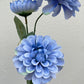Artificial Pom Pom Dahlia Blue