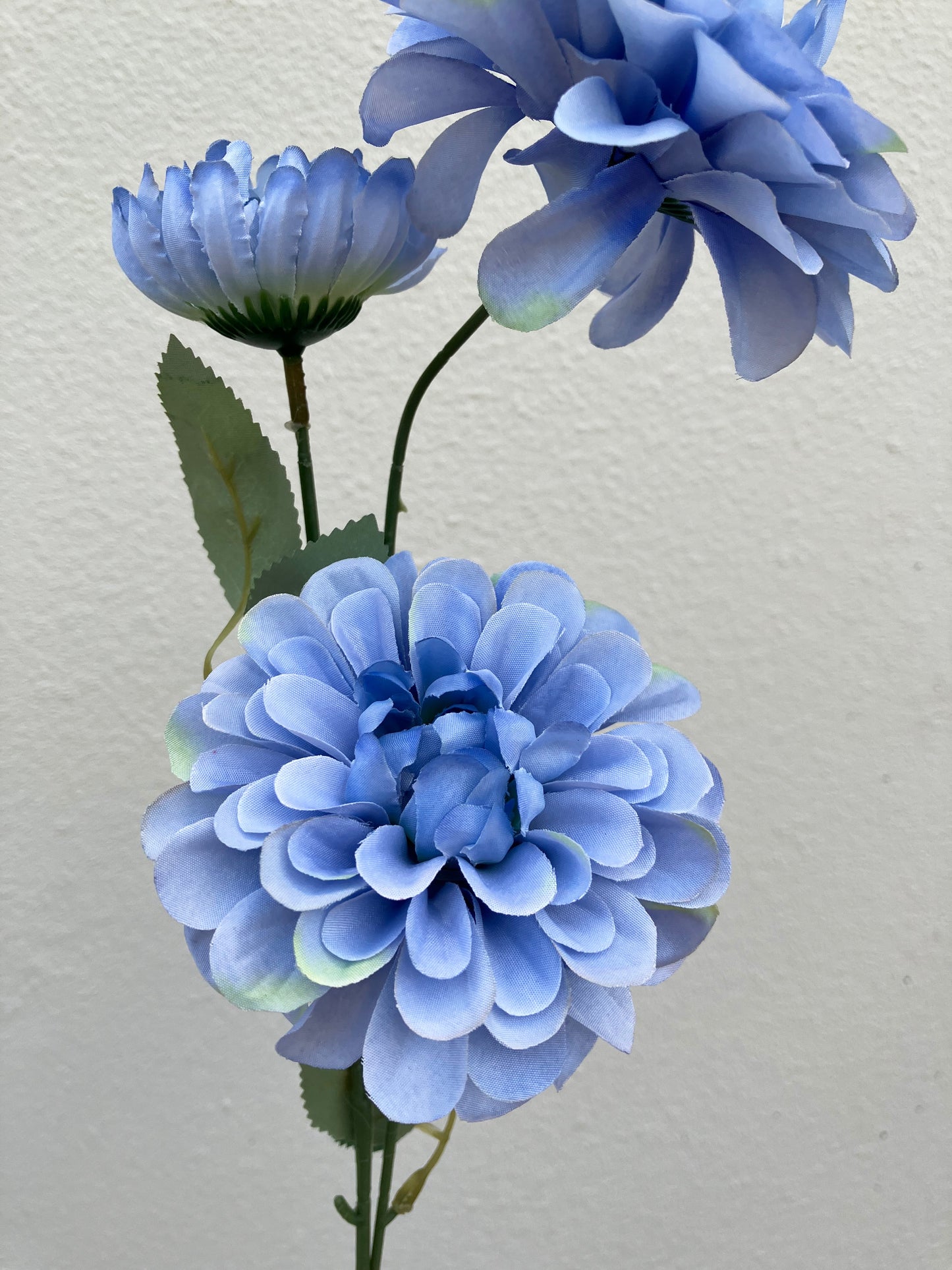 Artificial Pom Pom Dahlia Blue