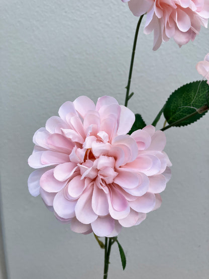 Artificial Pom Pom Dahlia Pale Pink