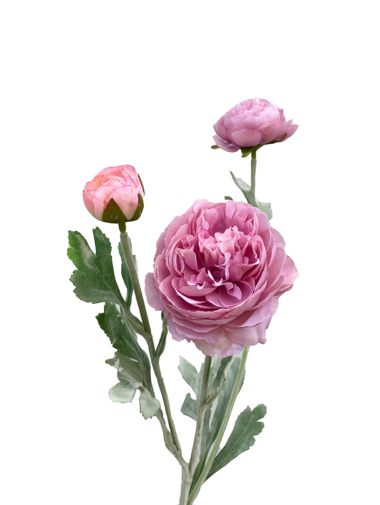 Artificial Ranunculus Rose Mauve Lilac