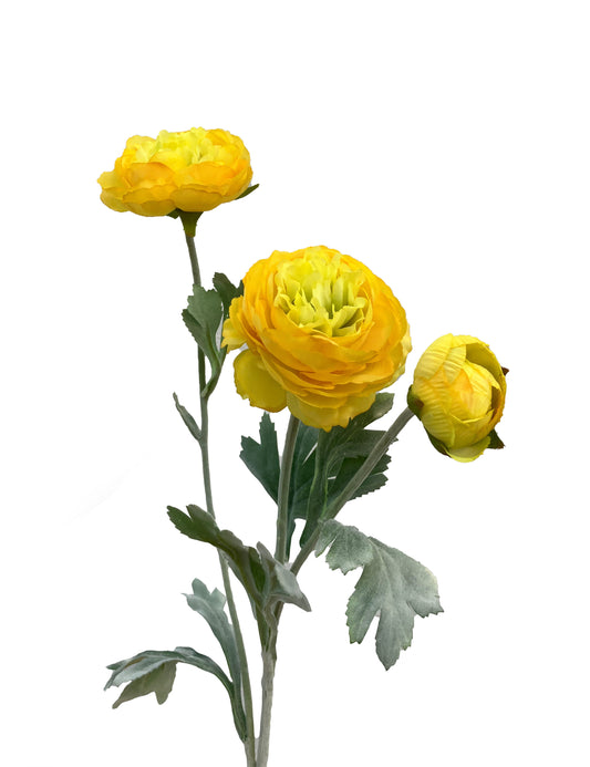 Artificial Ranunculus Rose Yellow