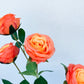 Spray de rosas artificiales naranja
