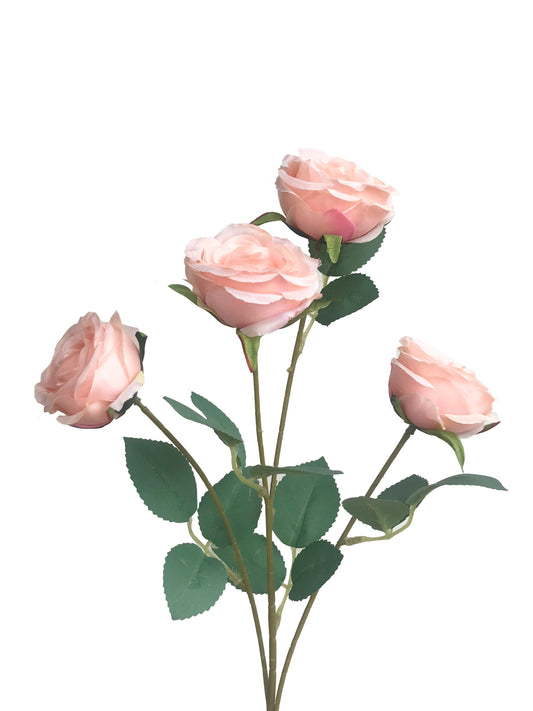     artificial silk rose spray peach