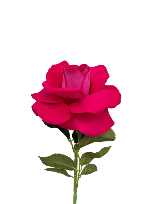 La rose artificielle classique rose vif