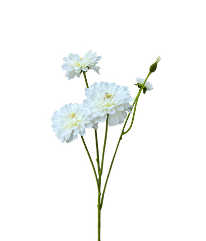 Artificial Zinnia White