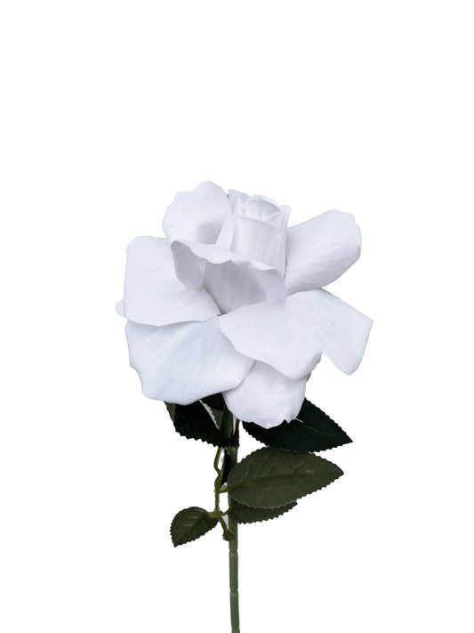 La Rose Artificielle Classique Blanc Pur
