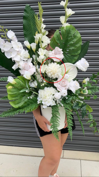 Artificial Dahlia Ivory