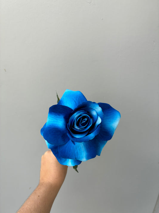 The Classic Artificial Rose Royal Blue variegated