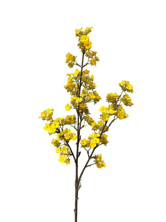Fleur de cire australienne artificielle jaune 