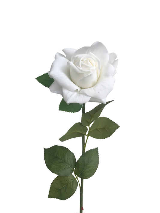    artificial white real touch rose