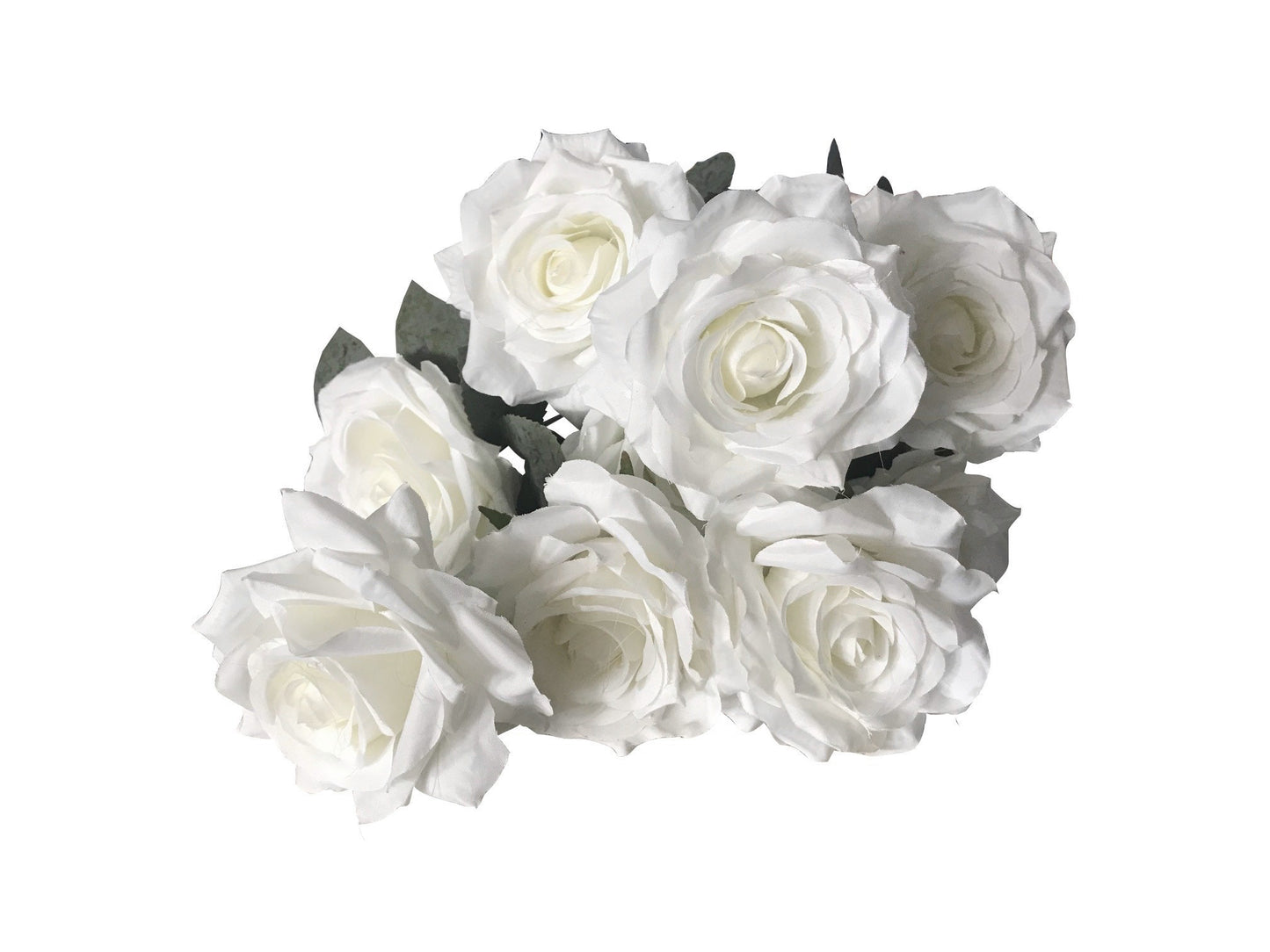 Artificial Rose Bunch natural white