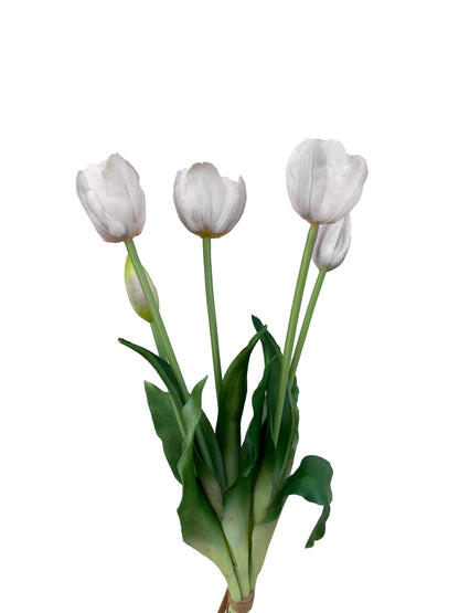 Artificial Real Touch Tulip White