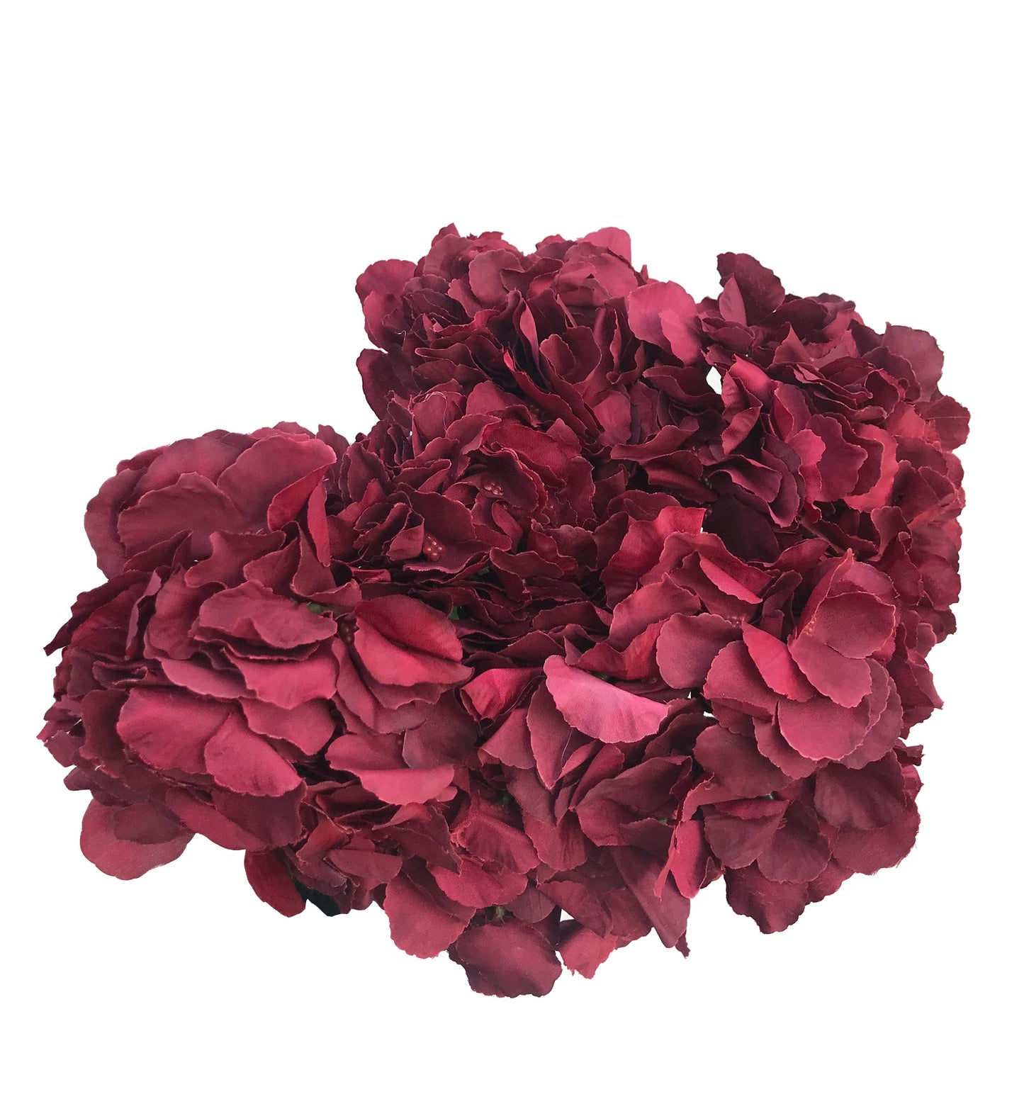     fake hydrangea dark red