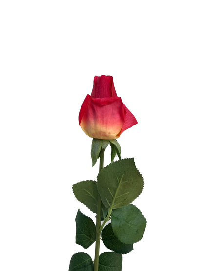 Artificial Real Touch Rose Bud Cherry