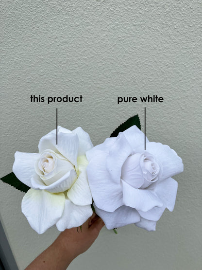 La Rose Artificielle Classique Blanc Naturel