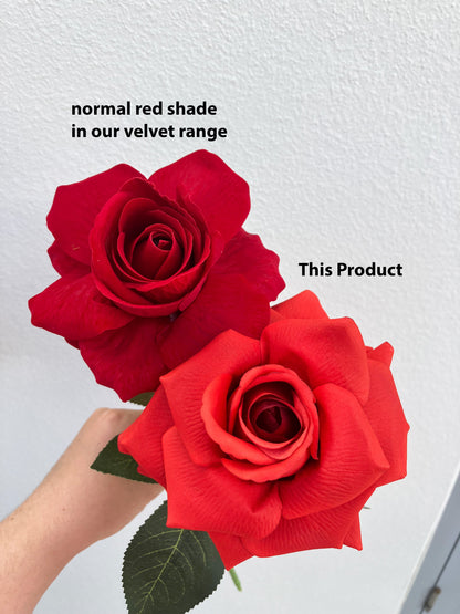 Artificial Real Touch Nina Rose Fire Red