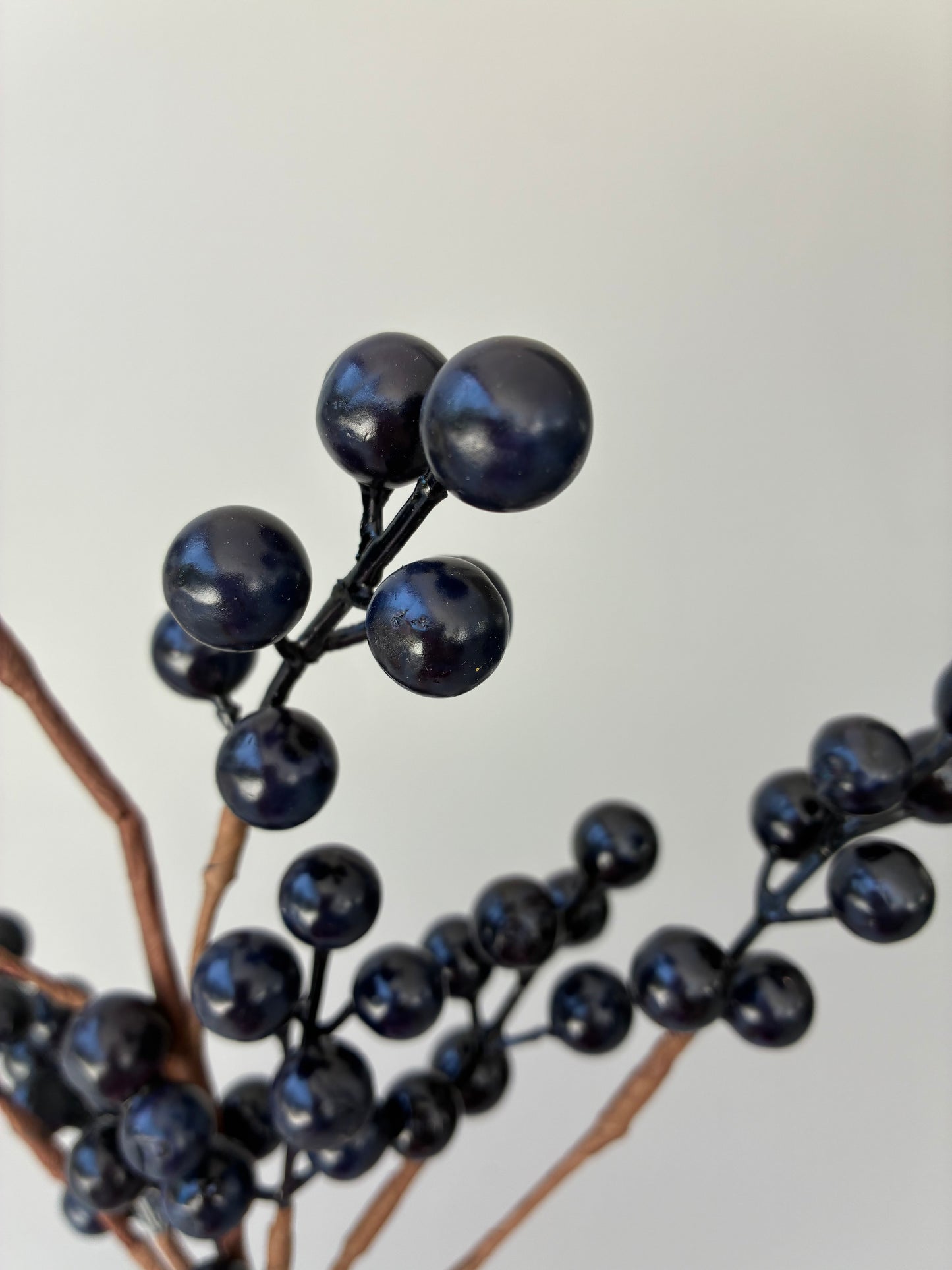 Artificial Berry Stem Navy
