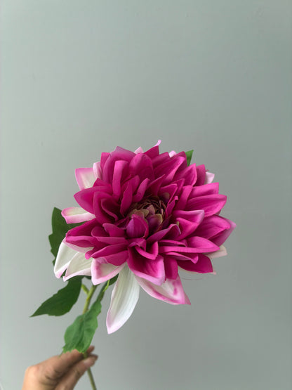 Artificial Dahlia Fuchsia Plum