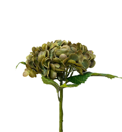 Artificial Real Touch Hydrangea Olive Green