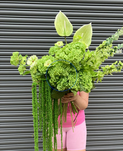 Artificial Real Touch Hydrangea Green