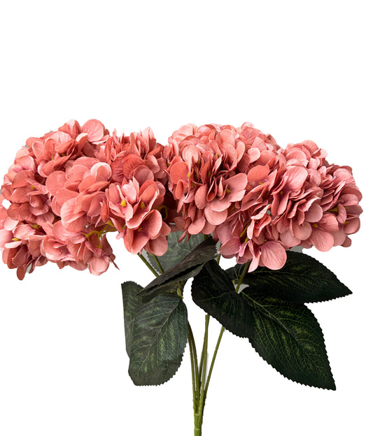 Artificial Hydrangea Bunch Dusty Pink