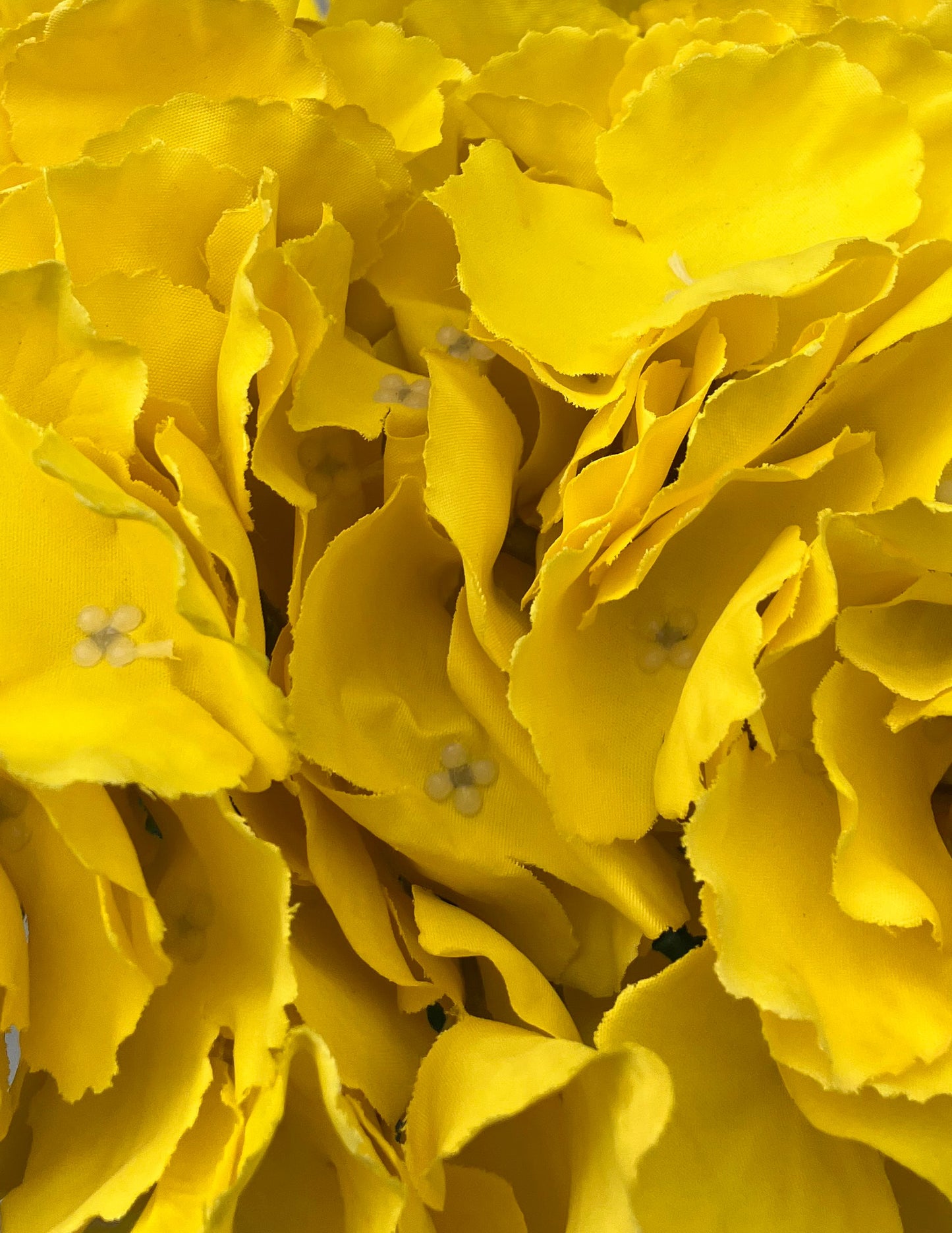 Artificial Hydrangea Bunch Yellow