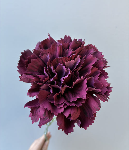 Artificial Real Touch Carnation Burgundy