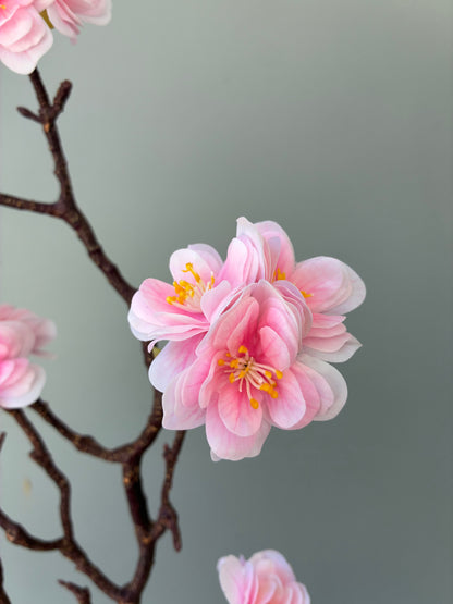 Artificial Real Touch Cherry Blossom Branch Light Pink