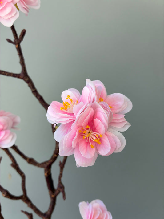 Artificial Real Touch Cherry Blossom Branch Light Pink