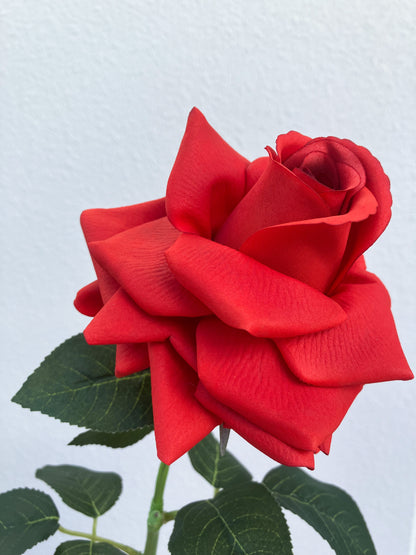 Artificial Real Touch Nina Rose Fire Red