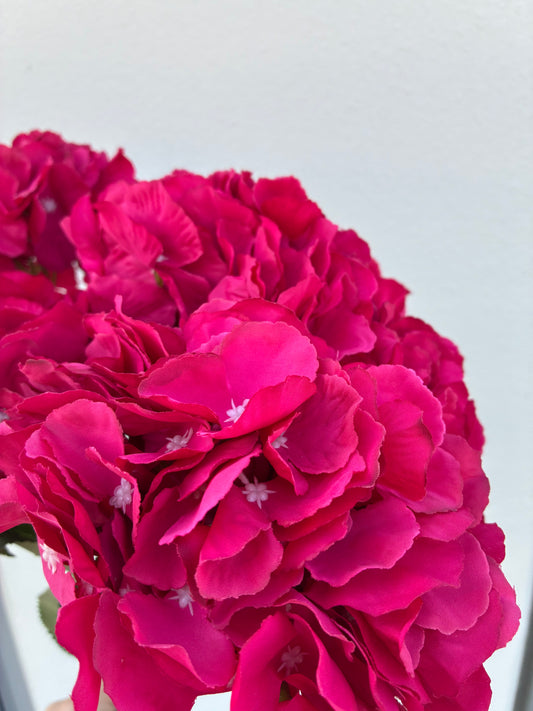 Artificial Hydrangea Bunch Hot Pink