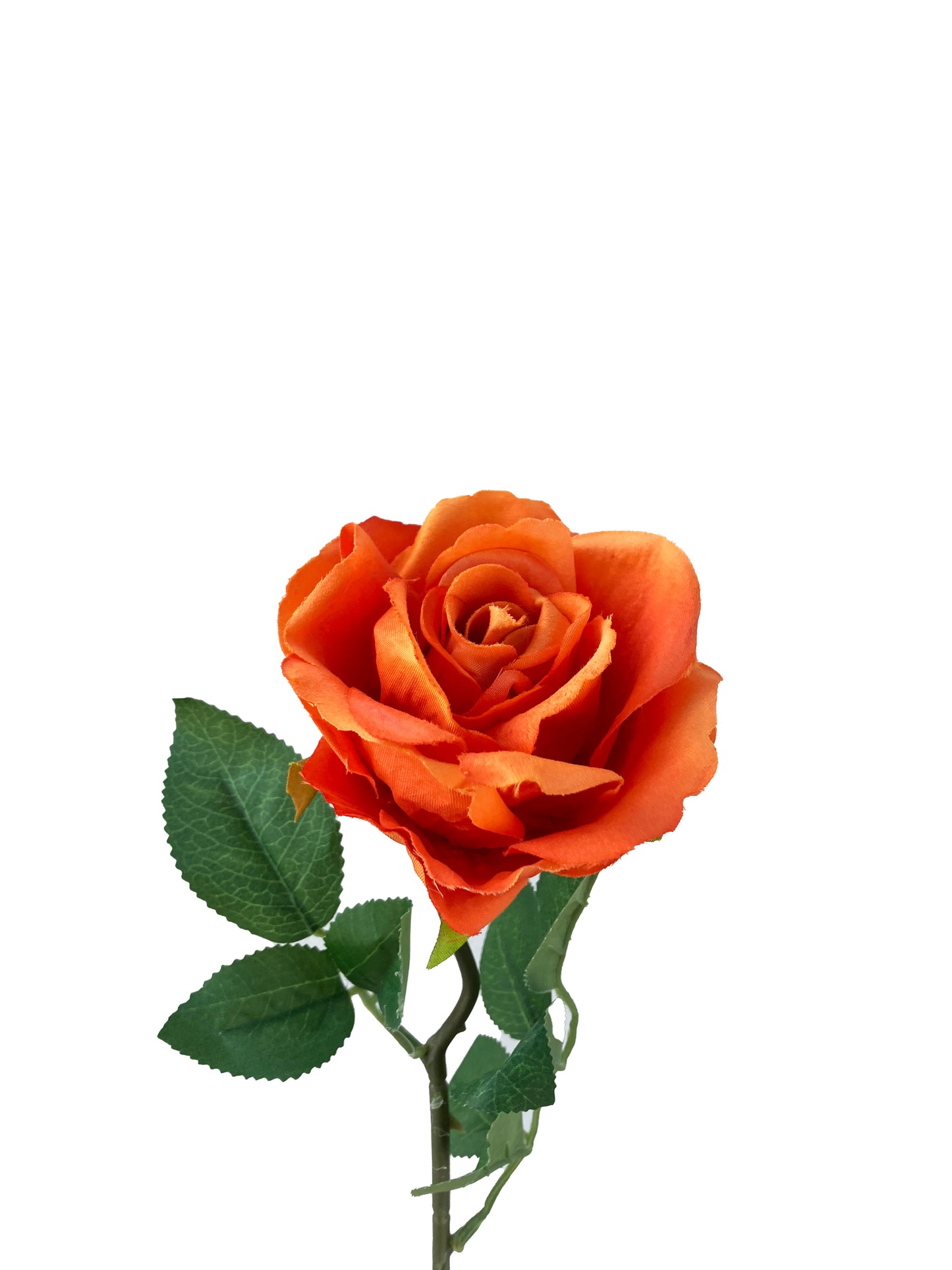 La rose artificielle classique en soie orange