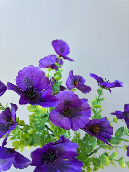 Artificial Pansy Bunch Purple