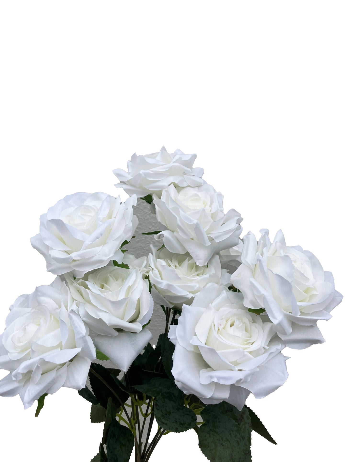 Bouquet de roses artificielles blanches